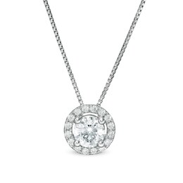 0.45 CT. T.W. Certified Lab-Created Diamond Frame Pendant in 14K White Gold (F/SI2)