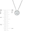 Thumbnail Image 2 of 0.45 CT. T.W. Certified Lab-Created Diamond Frame Pendant in 14K White Gold (F/SI2)