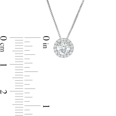 0.45 CT. T.W. Certified Lab-Grown Diamond Frame Pendant in 14K White Gold (F/SI2)