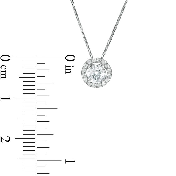 0.45 CT. T.W. Certified Lab-Grown Diamond Frame Pendant in 14K White Gold (F/SI2)