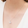 Thumbnail Image 1 of 0.95 CT. T.W. Certified Lab-Created Diamond Double Frame Pendant in 14K White Gold (F/SI2)