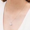 Thumbnail Image 2 of 0.95 CT. T.W. Certified Lab-Grown Diamond Double Frame Pendant in 14K White Gold (F/SI2)