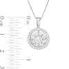 Thumbnail Image 2 of 0.95 CT. T.W. Certified Lab-Created Diamond Double Frame Pendant in 14K White Gold (F/SI2)