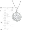 Thumbnail Image 3 of 0.95 CT. T.W. Certified Lab-Grown Diamond Double Frame Pendant in 14K White Gold (F/SI2)