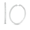 Thumbnail Image 0 of 1.95 CT. T.W. Certified Lab-Created Diamond Hoop Earrings in 14K White Gold (F/SI2)
