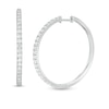 1.95 CT. T.W. Certified Lab-Grown Diamond Hoop Earrings in 14K White Gold (F/SI2)