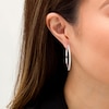 Thumbnail Image 1 of 1.95 CT. T.W. Certified Lab-Created Diamond Hoop Earrings in 14K White Gold (F/SI2)
