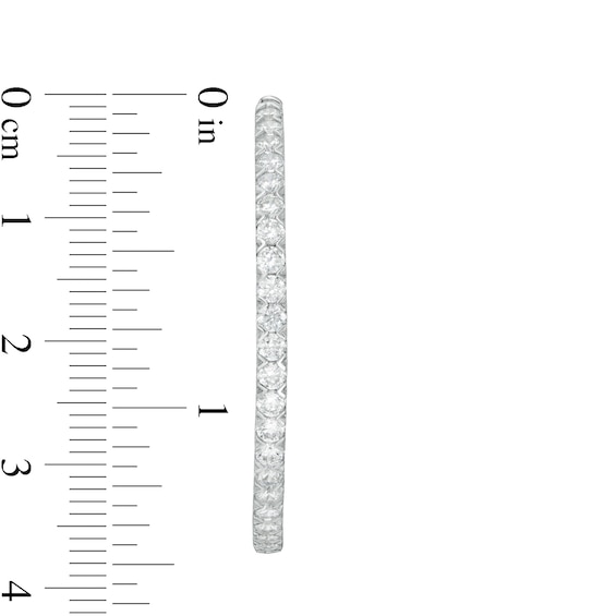 1.95 CT. T.W. Certified Lab-Grown Diamond Hoop Earrings in 14K White Gold (F/SI2)