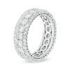 Thumbnail Image 3 of 3.00 CT. T.W. Diamond Scallop Edge Vintage-Style Eternity Anniversary Band in 14K White Gold