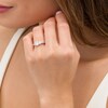 Thumbnail Image 2 of 1.46 CT. T.W. Certified Oval Lab-Grown Diamond Lined Past Present Future® Engagement Ring in 14K White Gold (G/SI2)