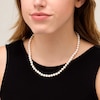 Thumbnail Image 2 of 5.0-6.0mm Freshwater Cultured Pearl Knotted Strand Necklace with Sterling Silver Clasp-18"