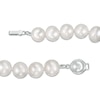 Thumbnail Image 3 of 7.0-7.5mm Oval Freshwater Cultured Pearl Knotted Strand Necklace with Sterling Silver Clasp-18"