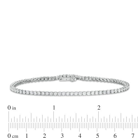 2.95 CT. T.W. Certified Lab-Created Diamond Tennis Bracelet in 14K White Gold (F/SI2) - 7.25"