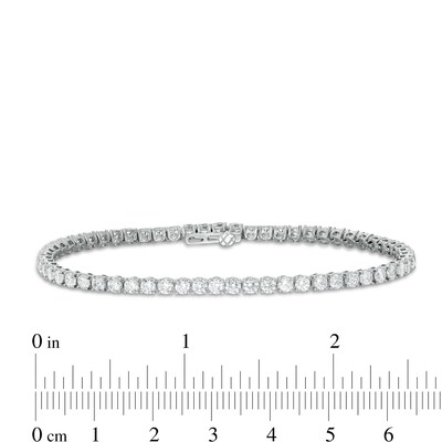4.95 CT. T.W. Certified Lab-Created Diamond Tennis Bracelet in 14K White Gold (F/SI2) - 7.25"