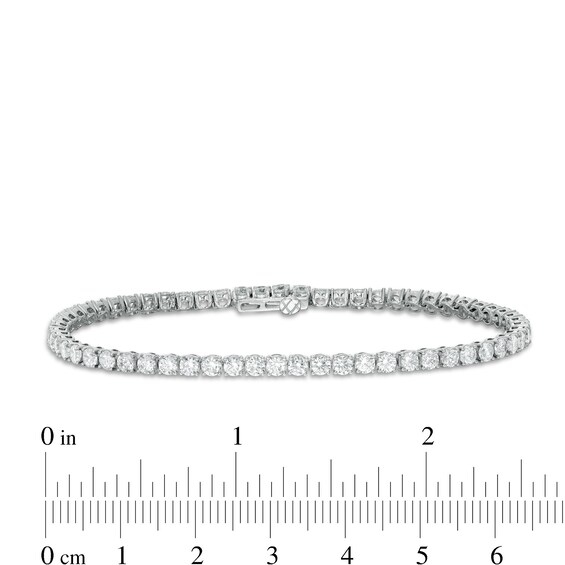 4.95 CT. T.W. Certified Lab-Created Diamond Tennis Bracelet in 14K White Gold (F/SI2) - 7.25"