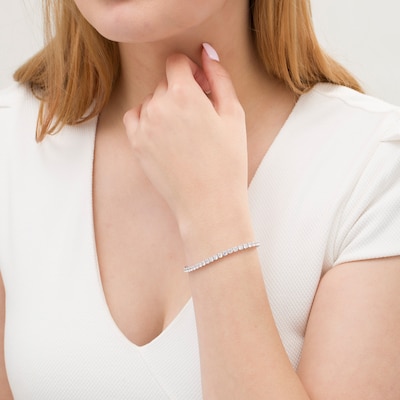 6.95 CT. T.W. Certified Lab-Grown Diamond Tennis Bracelet in 14K White Gold (F/SI2) - 7.25"