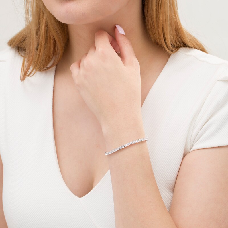6.95 CT. T.W. Certified Lab-Grown Diamond Tennis Bracelet in 14K White Gold (F/SI2) - 7.25"