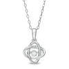 Thumbnail Image 0 of Centre of Me 0.05 CT. Diamond Solitaire Orbit Pendant in Sterling Silver