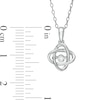 Thumbnail Image 3 of Centre of Me 0.05 CT. Diamond Solitaire Orbit Pendant in Sterling Silver
