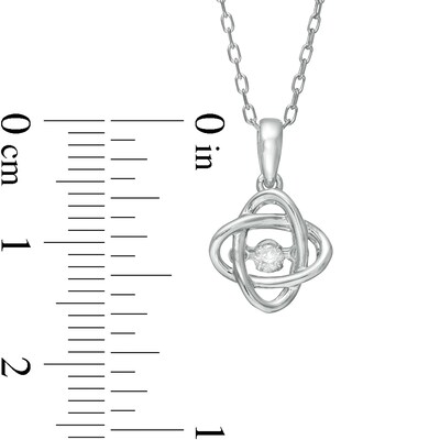 Centre of Me CT. Diamond Solitaire Orbit Pendant in Sterling Silver