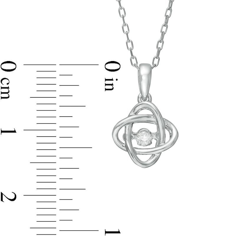 Centre of Me 0.05 CT. Diamond Solitaire Orbit Pendant in Sterling Silver