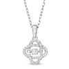 Thumbnail Image 1 of Centre of Me 0.10 CT. T.W. Diamond Orbit Pendant in Sterling Silver