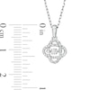 Thumbnail Image 4 of Centre of Me 0.10 CT. T.W. Diamond Orbit Pendant in Sterling Silver