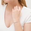 Thumbnail Image 2 of 0.95 CT. T.W. Certified Lab-Grown Diamond Tennis Bolo Bracelet in 14K White Gold (F/SI2) - 9.0"