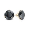 Thumbnail Image 1 of 7.0mm Black Cubic Zirconia Solitaire Stud Earrings in 14K Gold