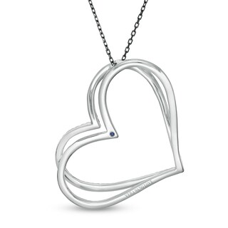 The Kindred Heart from Vera Wang Love Collection 0.58 CT. T.W. Black Diamond Pendant in Sterling Silver - 19"