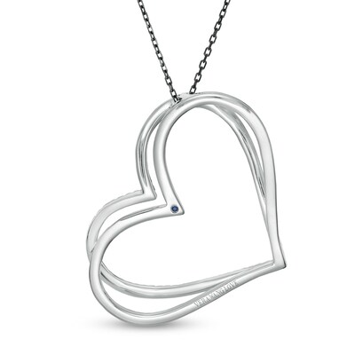 The Kindred Heart from Vera Wang Love Collection 0.58 CT. T.W. Black Diamond Pendant in Sterling Silver - 19"