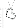 Thumbnail Image 3 of The Kindred Heart from Vera Wang Love Collection 0.58 CT. T.W. Black Diamond Pendant in Sterling Silver - 19"