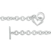 Thumbnail Image 1 of The Kindred Heart from Vera Wang Love Collection 0.085 CT. T.W. Diamond Toggle Bracelet in Sterling Silver