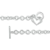 Thumbnail Image 2 of The Kindred Heart from Vera Wang Love Collection 0.085 CT. T.W. Diamond Toggle Bracelet in Sterling Silver