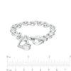Thumbnail Image 3 of The Kindred Heart from Vera Wang Love Collection 0.085 CT. T.W. Diamond Toggle Bracelet in Sterling Silver