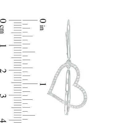 The Kindred Heart from Vera Wang Love Collection 0.29 CT. T.W. Diamond Interlocking Drop Earrings in Sterling Silver