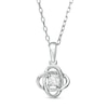 Thumbnail Image 1 of Centre of Me 0.10 CT. Diamond Solitaire Orbit Pendant in Sterling Silver