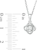 Thumbnail Image 3 of Centre of Me 0.10 CT. Diamond Solitaire Orbit Pendant in Sterling Silver