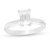 Thumbnail Image 0 of 1.00 CT. Certified Emerald-Cut Lab-Created Diamond Solitaire Engagement Ring in 14K White Gold (F/SI2)