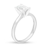 Thumbnail Image 2 of 1.00 CT. Certified Emerald-Cut Lab-Created Diamond Solitaire Engagement Ring in 14K White Gold (F/SI2)