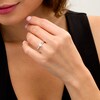 Thumbnail Image 2 of 0.50 CT. Certified Emerald-Cut Lab-Grown Diamond Solitaire Engagement Ring in 14K White Gold (F/SI2)