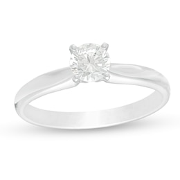 0.50 CT. Certified Lab-Grown Diamond Solitaire Engagement Ring in 14K White Gold (F/SI2)