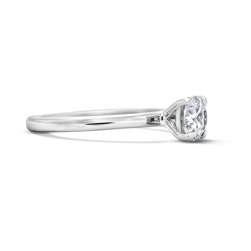 Main Image 4 of 1.00 CT. Certified Lab-Grown Diamond Solitaire Engagement Ring in 14K White Gold (F/SI2)