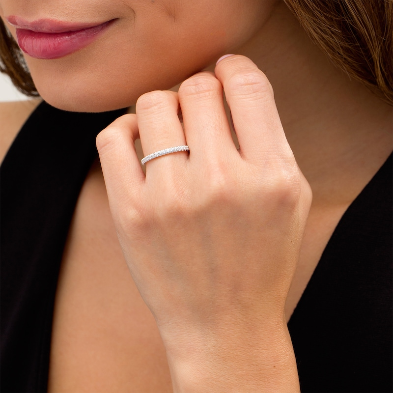 Main Image 2 of 0.25 CT. T.W. Certified Lab-Grown Diamond Band in 14K White Gold (F/SI2)