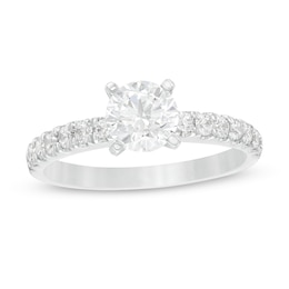1.40 CT. T.W. Certified Lab-Grown Diamond Engagement Ring in 14K White Gold (F/SI2)