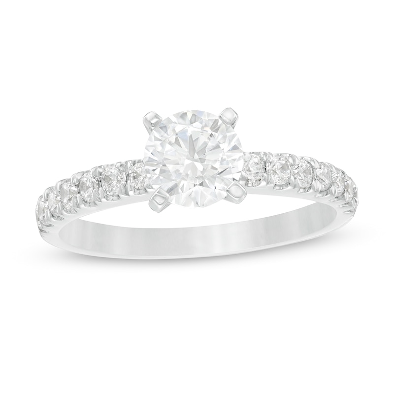 1.40 CT. T.W. Certified Lab-Created Diamond Engagement Ring in 14K ...