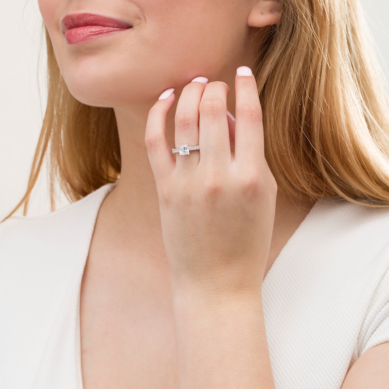 Main Image 2 of 1.60 CT. T.W. Certified Lab-Grown Diamond Engagement Ring in 14K White Gold (F/SI2)