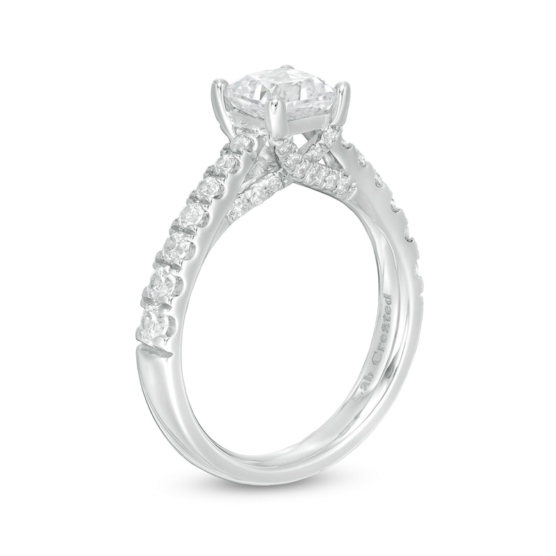 1.60 CT. T.W. Certified Lab-Created Diamond Engagement Ring in 14K White Gold (F/SI2)