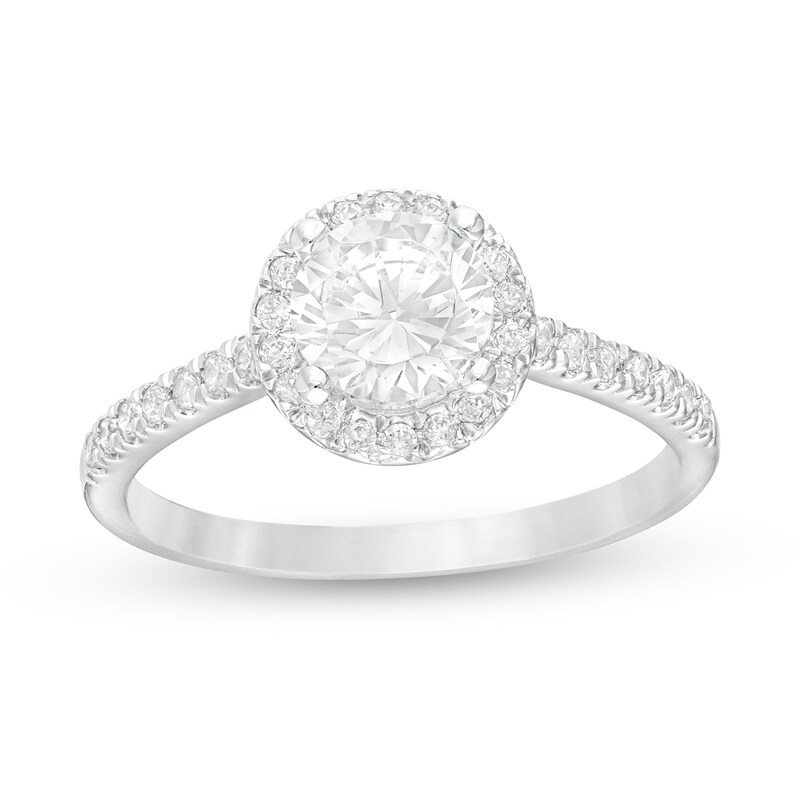 1.25 CT. T.W. Certified Lab-Grown Diamond Frame Engagement Ring in 14K White Gold (F/SI2)