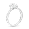 Thumbnail Image 3 of 1.00 CT. T.W. Emerald-Cut Certified Lab-Grown Diamond Frame Engagement Ring in 14K White Gold (F/SI2)